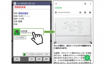 ジョルテのプレミアムサービス画面