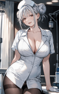 夜更け、ナースデスクに揺れる灯と息の気配